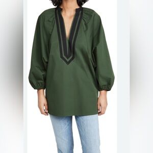 NEW WITH TAG. Tory Burch tunic with balloon sleeves, elastic at the sleeve ends.